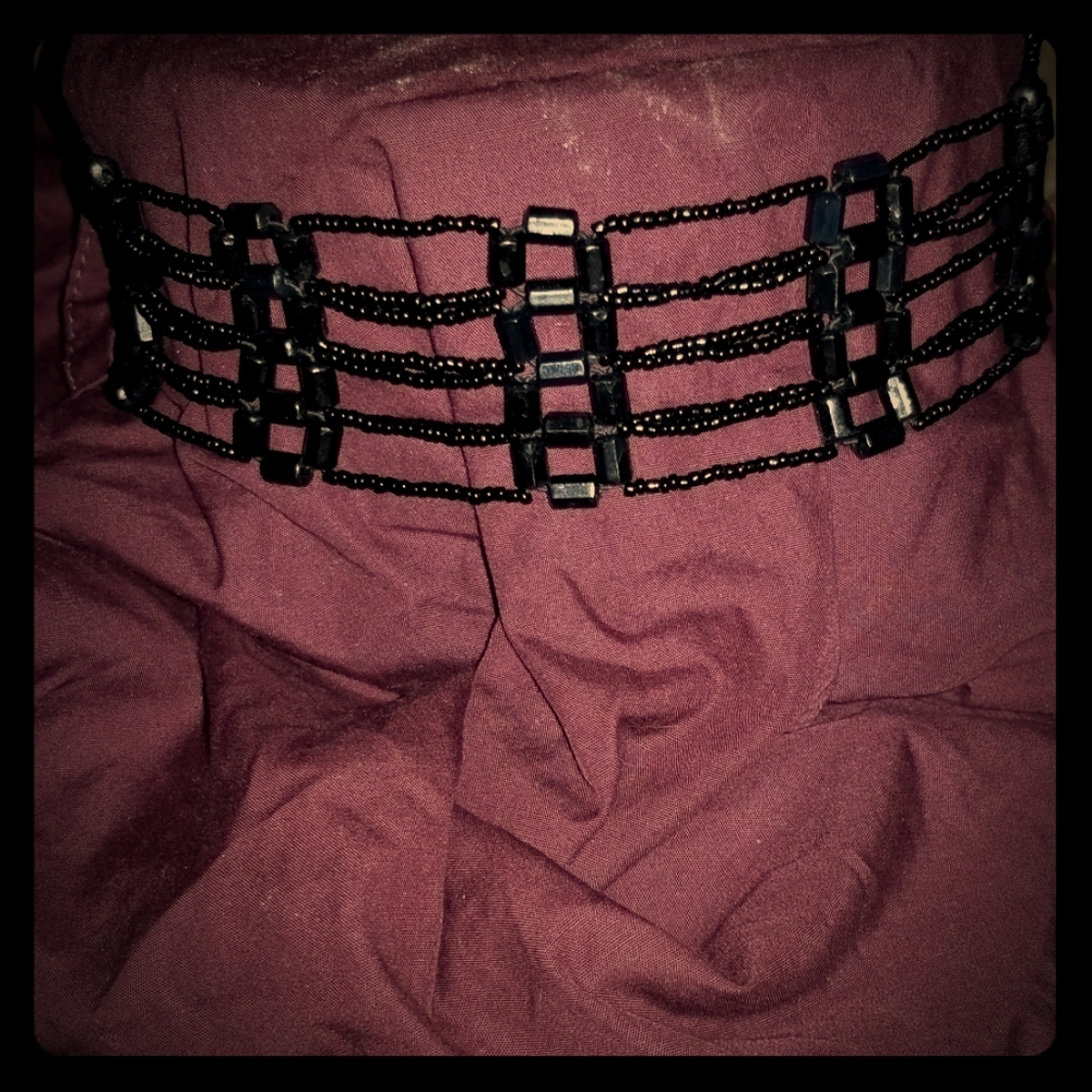 Black choker necklace